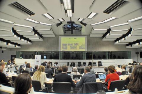 The conference in the meeting room of the EU Committee of the Region The conference in the meeting room of the EU Committee of the Region